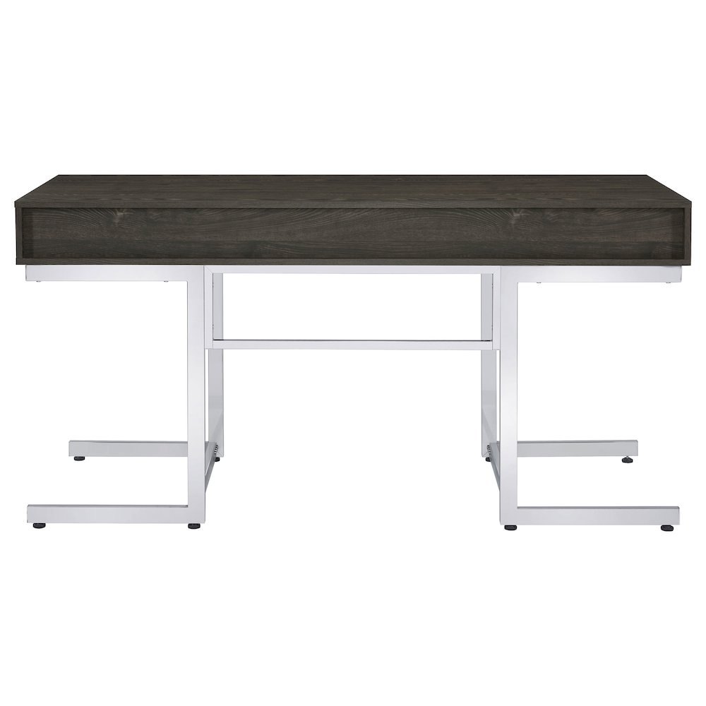 Dark Oak 3-drawer Writing Desk. Picture 7