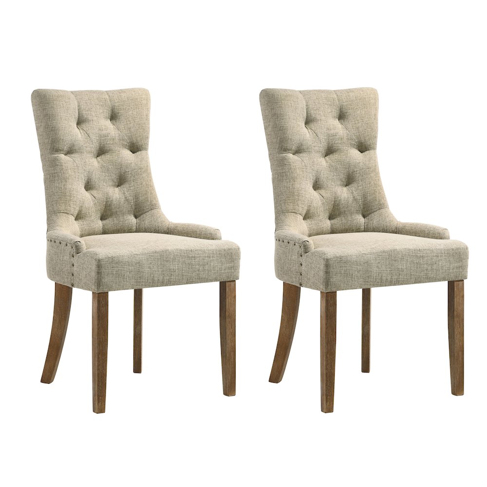 Tufted Back Parson Chairs (Set of 2). Picture 1