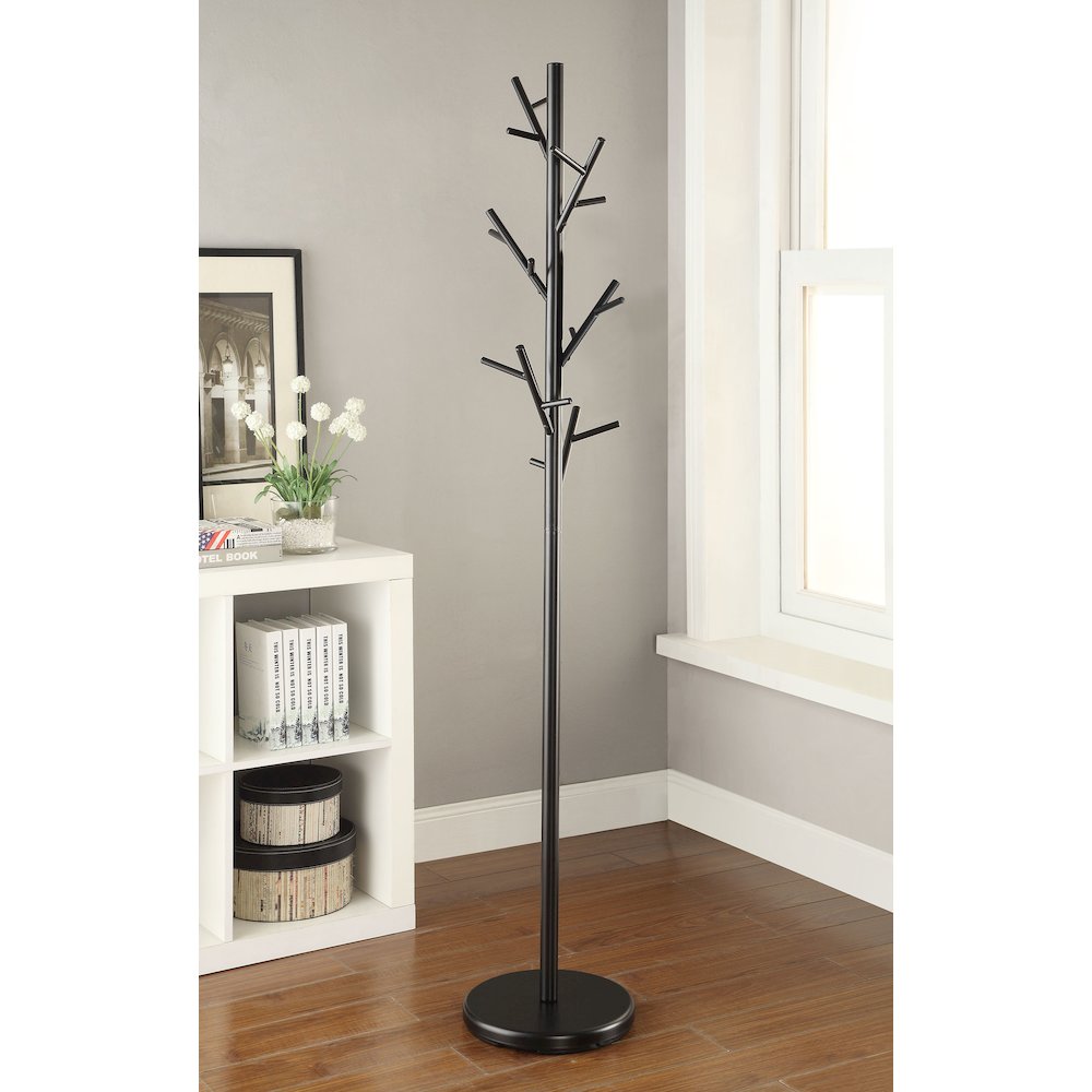 Contemporary Black Coat Rack. Picture 2