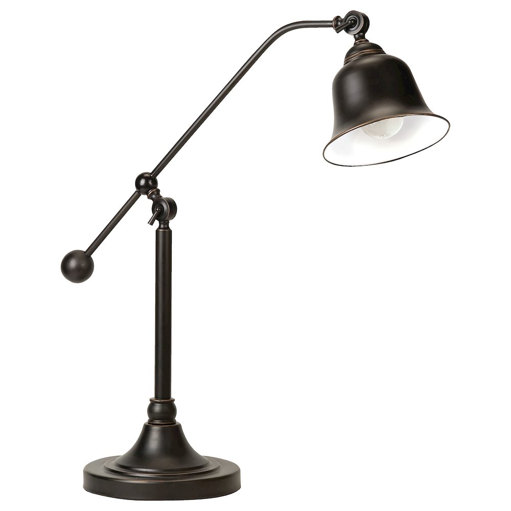 Transitional Bronze Bell Shaped Table Lamp. Picture 1