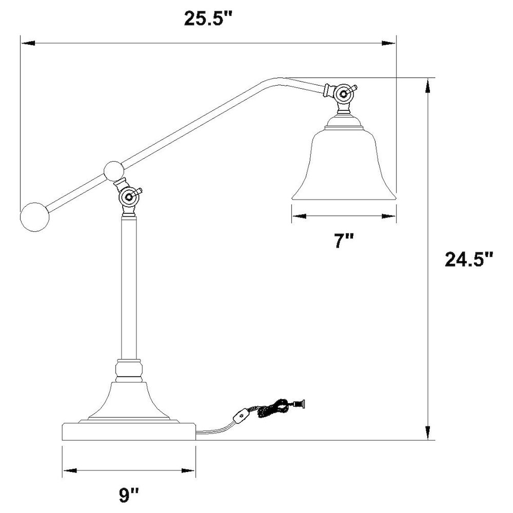 Transitional Bronze Bell Shaped Table Lamp. Picture 2