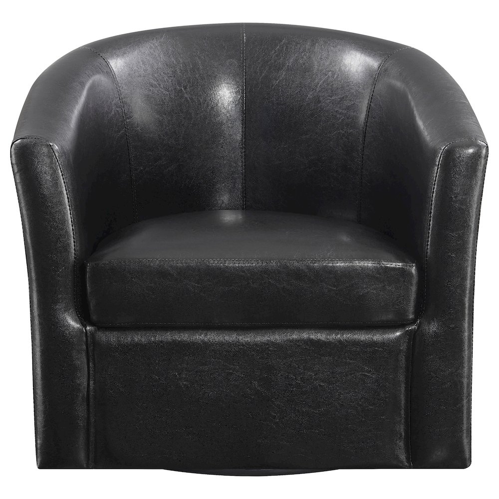 Faux Leather Swivel Armchair. Picture 3