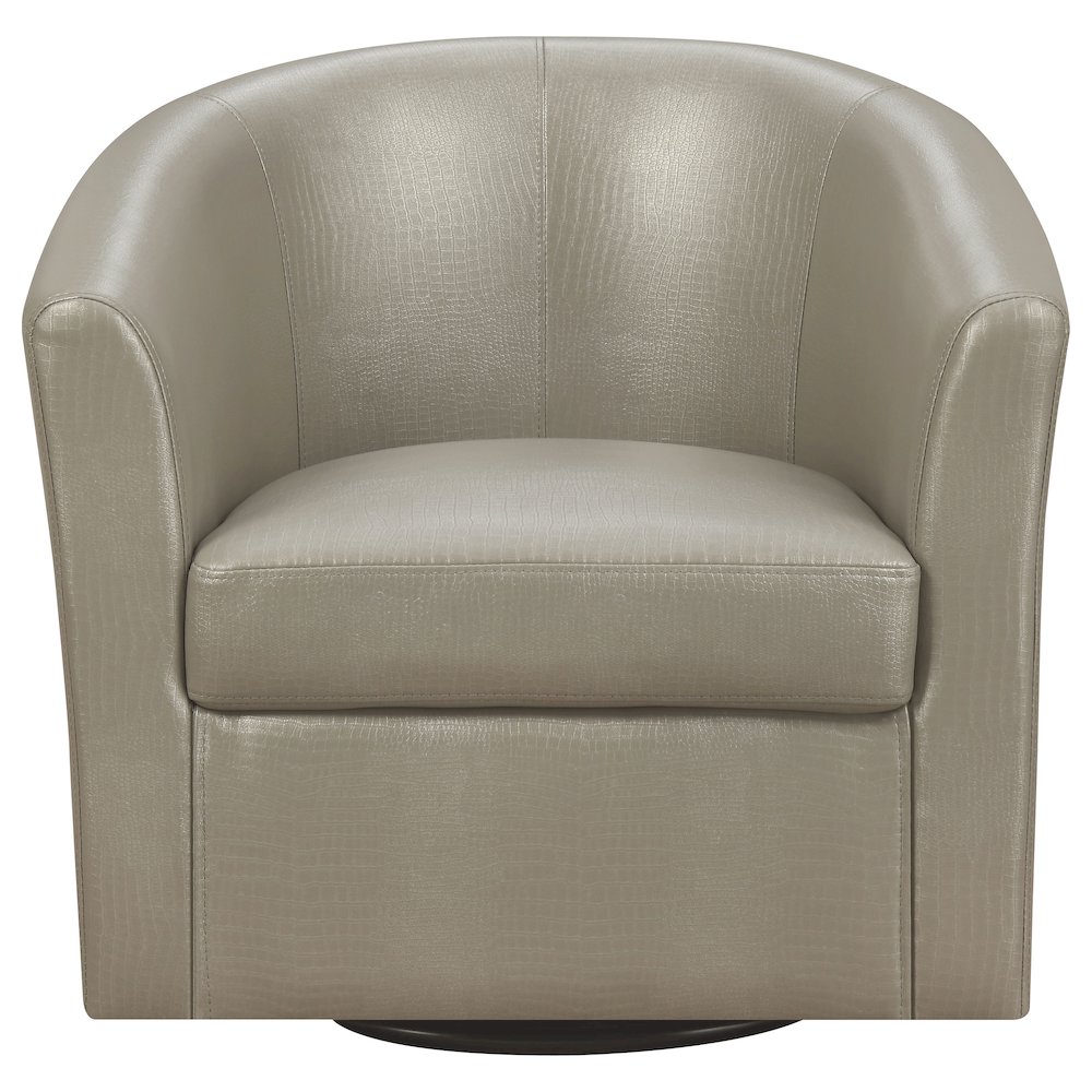 Faux Leather Swivel Armchair. Picture 3