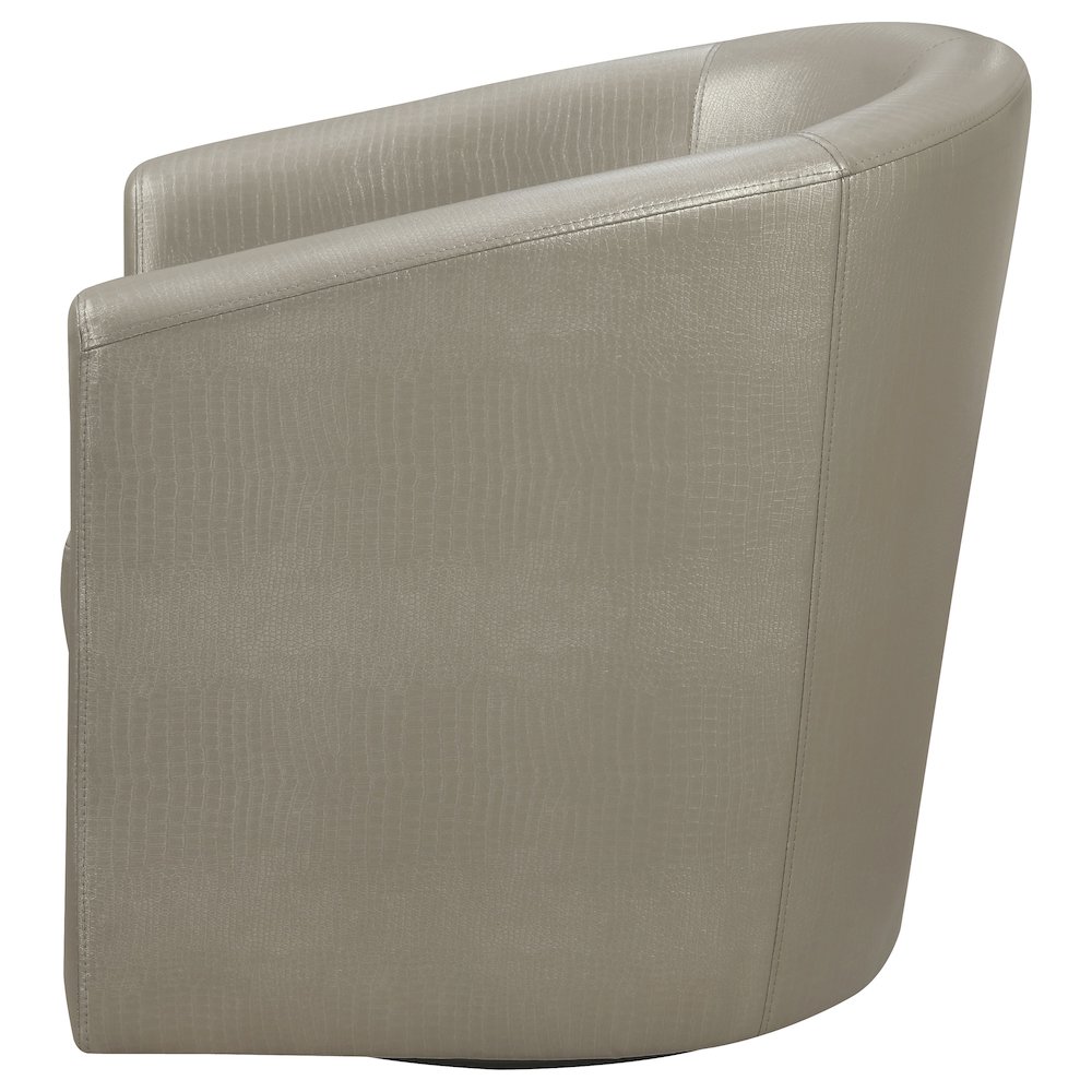 Faux Leather Swivel Armchair. Picture 4