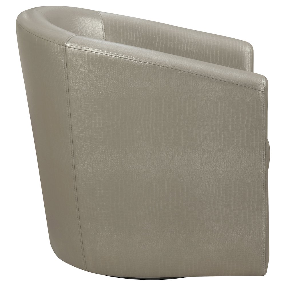Faux Leather Swivel Armchair. Picture 6