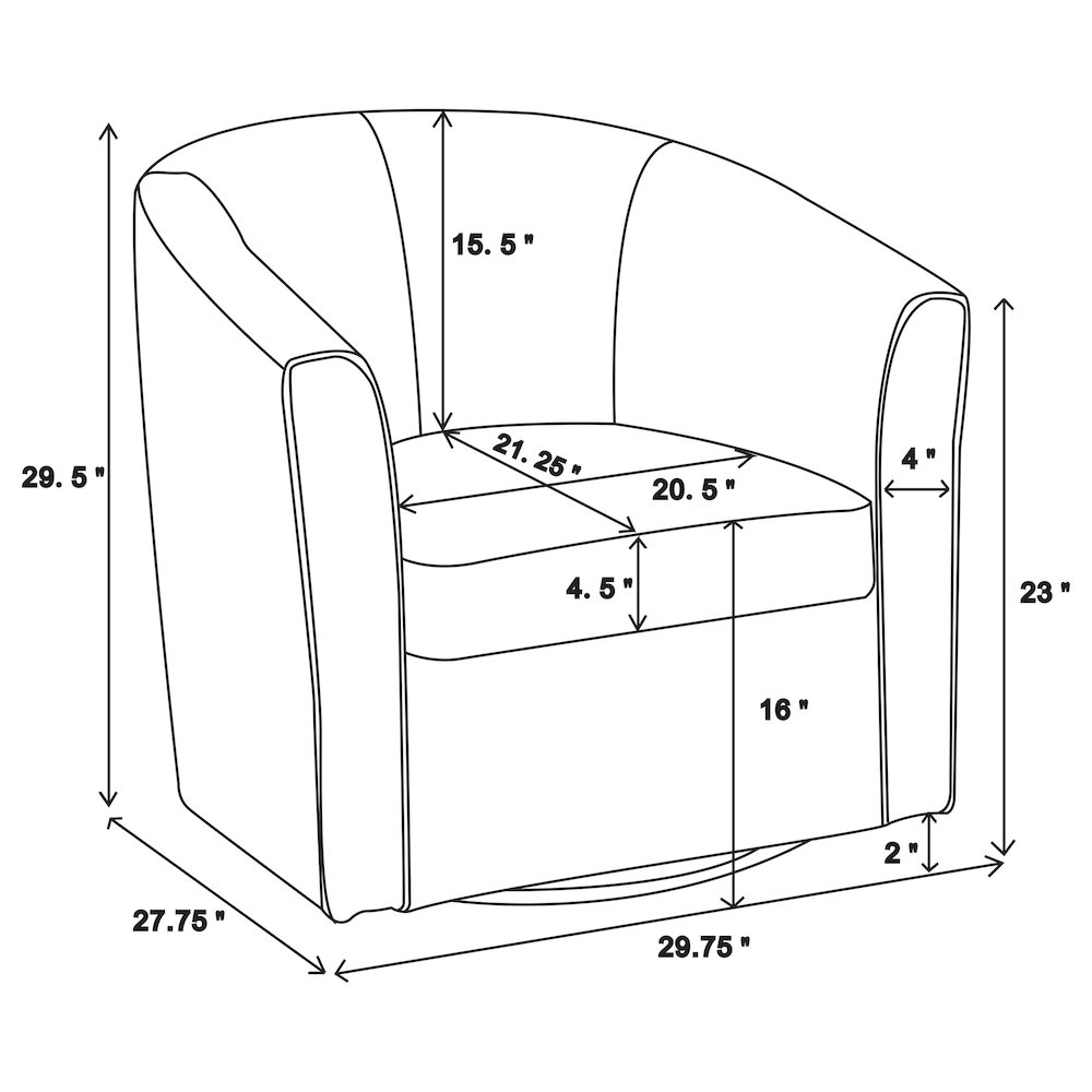 Faux Leather Swivel Armchair. Picture 9