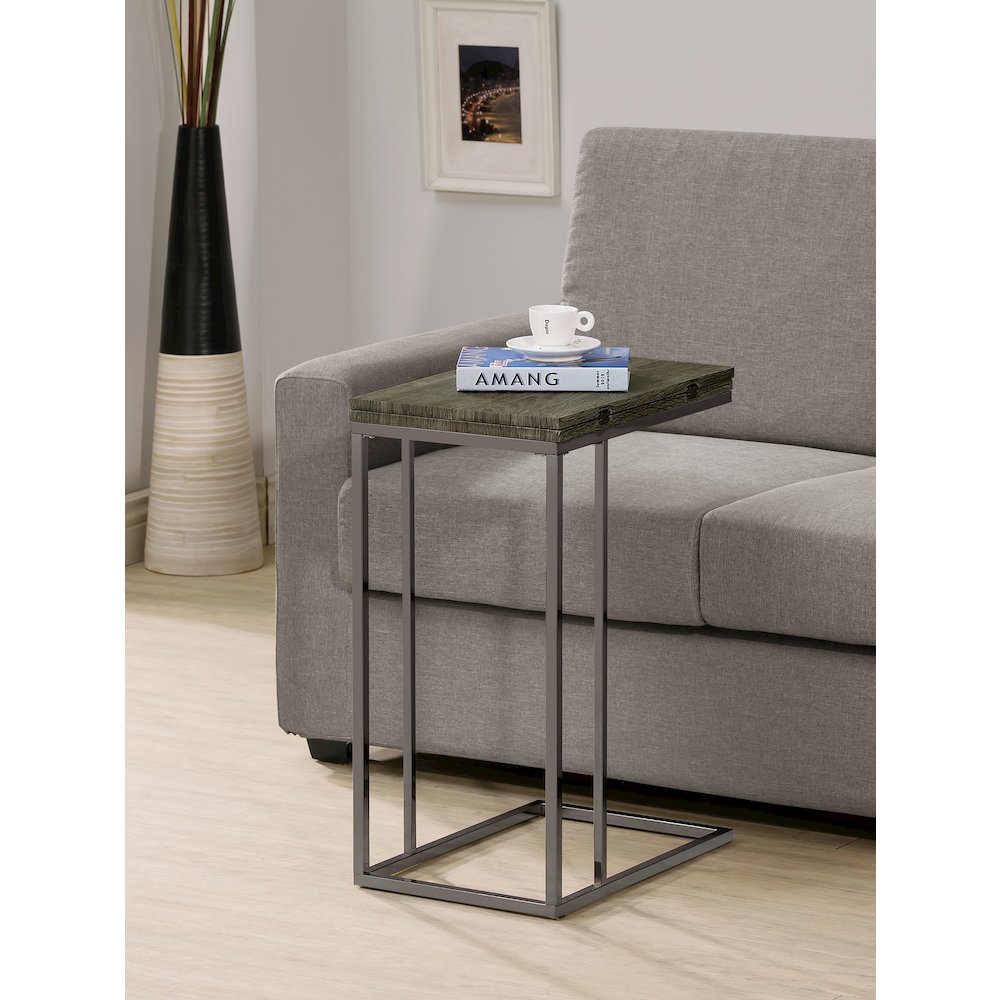 Wood and Metal Snack Table. Picture 2