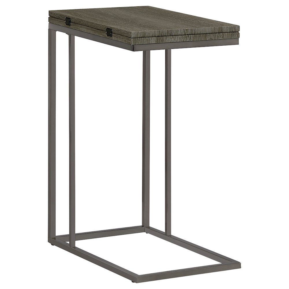 Wood and Metal Snack Table. Picture 1