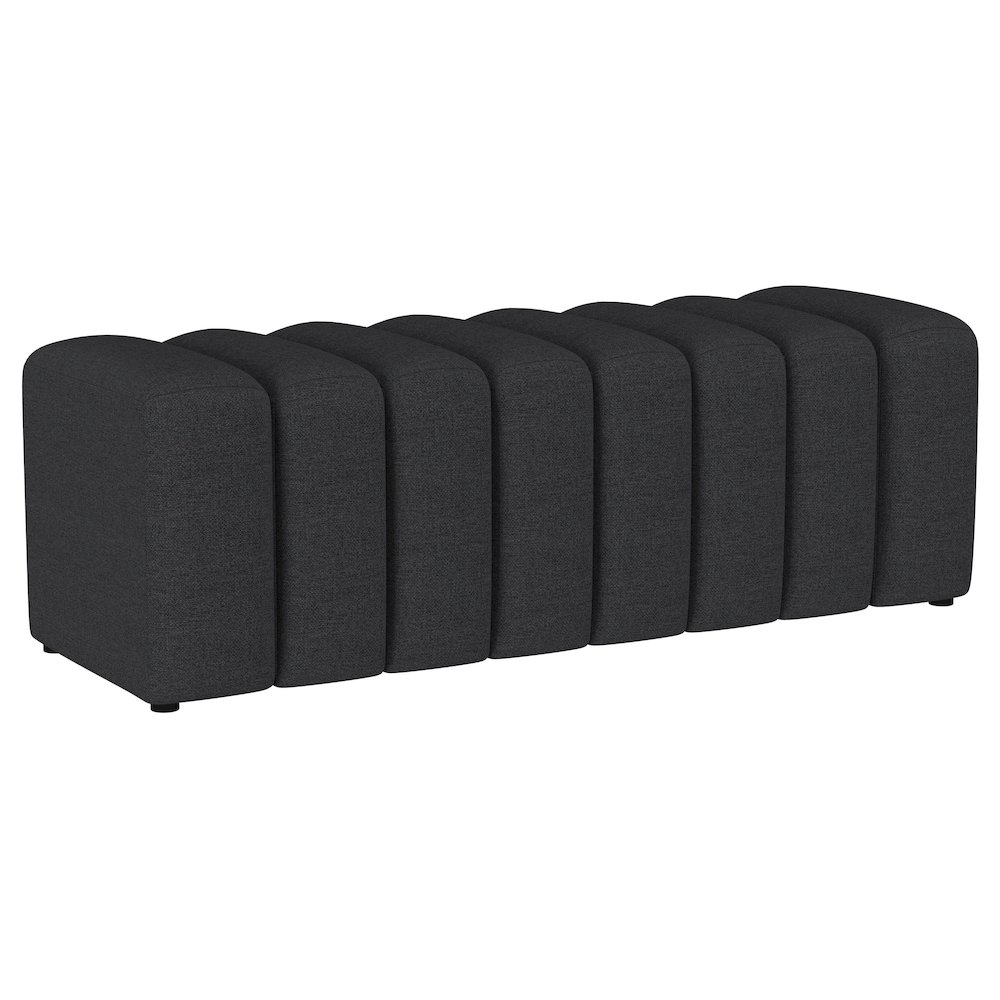 Channel Tufted Accent Bench. Picture 1