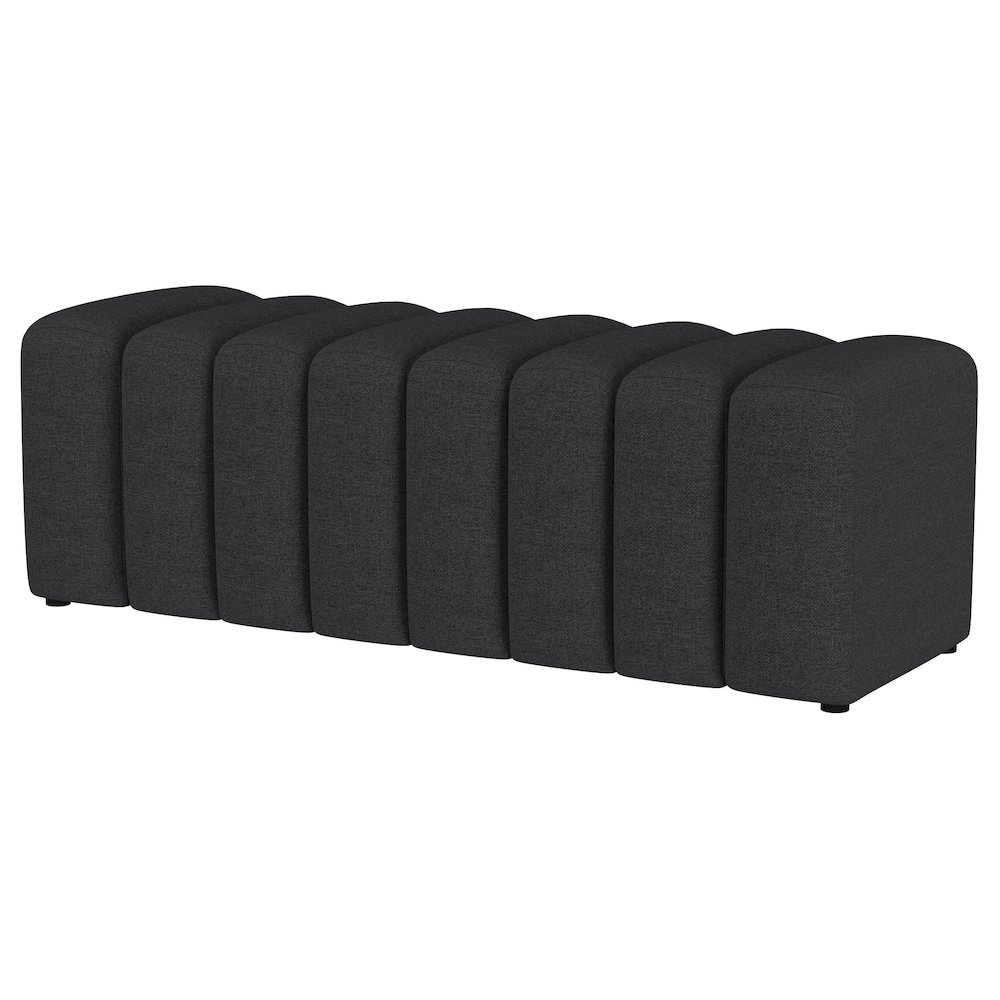 Channel Tufted Accent Bench. Picture 4