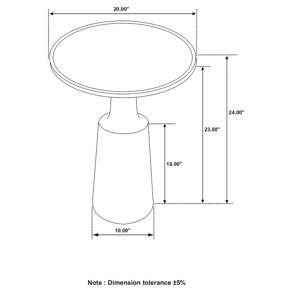 Round Top Pedestal Accent Table. Picture 5