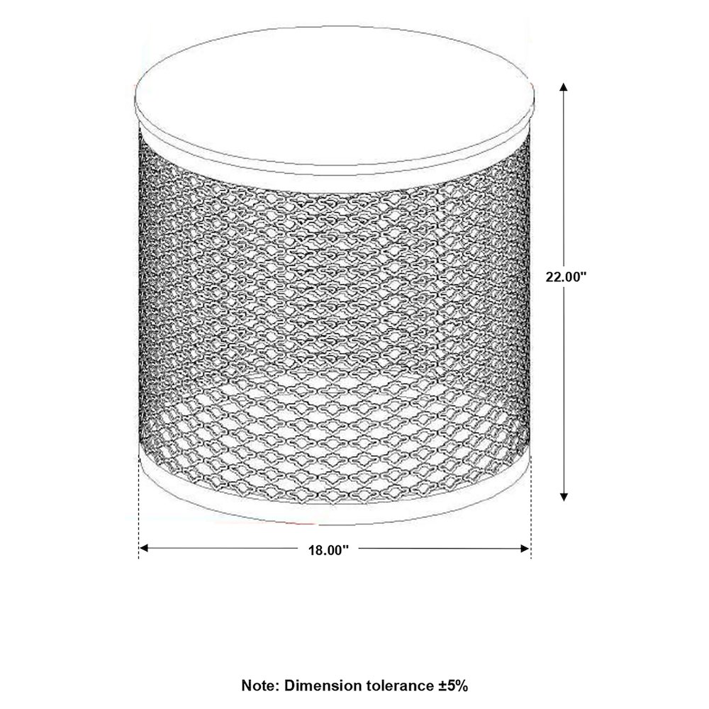 Natural and Black Drum Base Accent Table. Picture 8