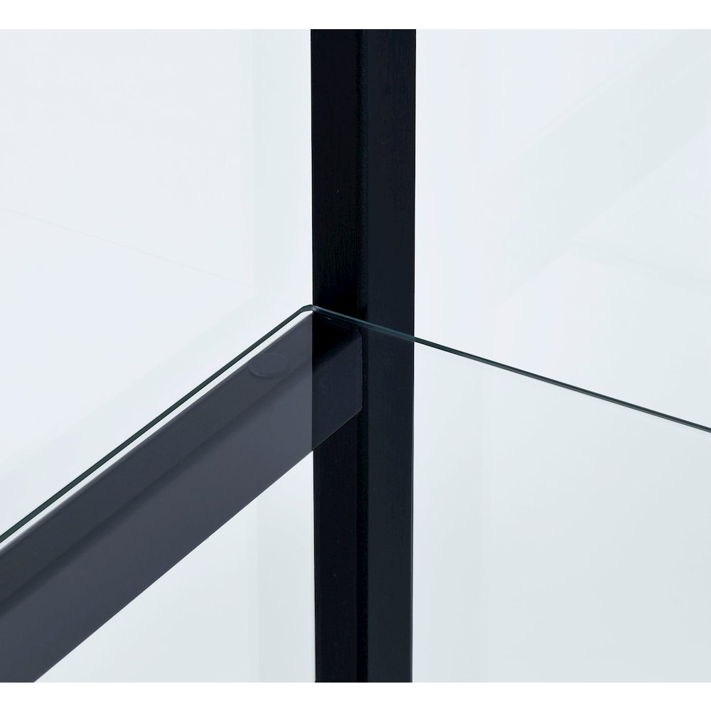 Black Glass 3-shelf Curio Cabinet. Picture 9