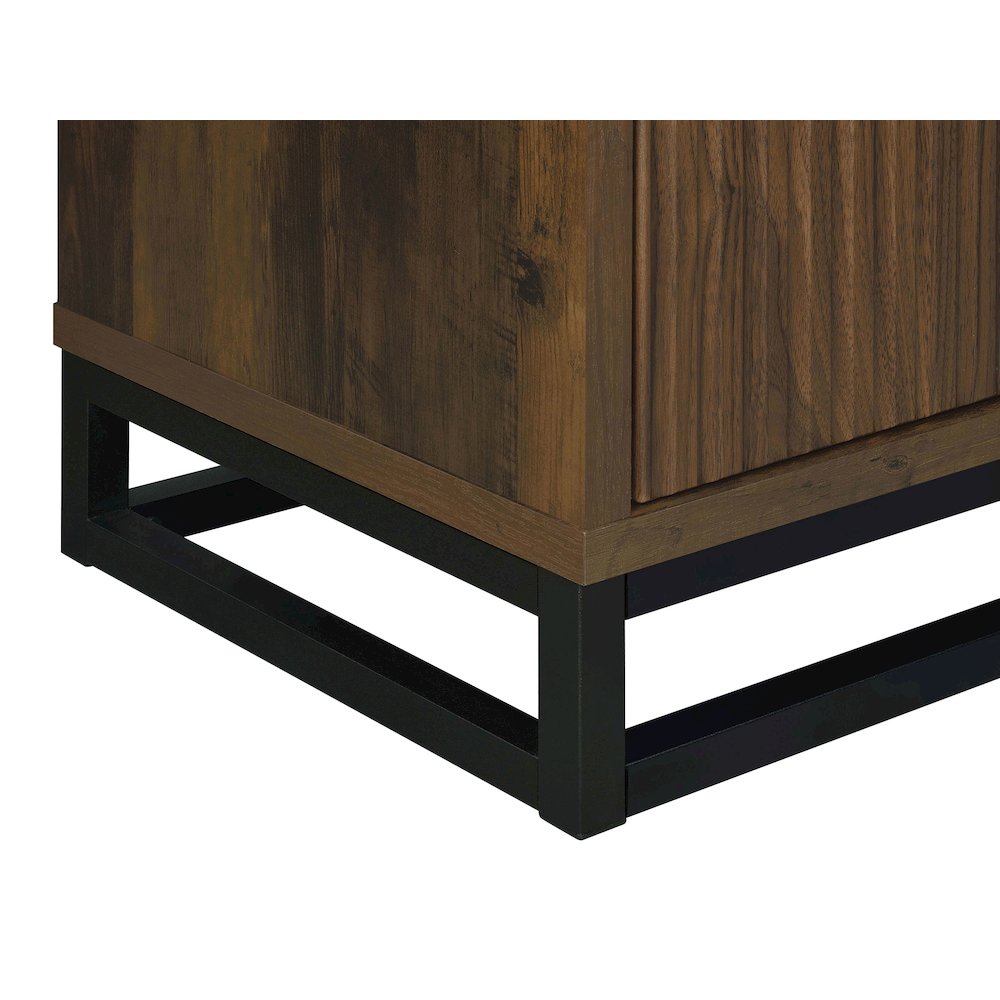 Dark Pine and Black 4-Door Accent Cabinet. Picture 11