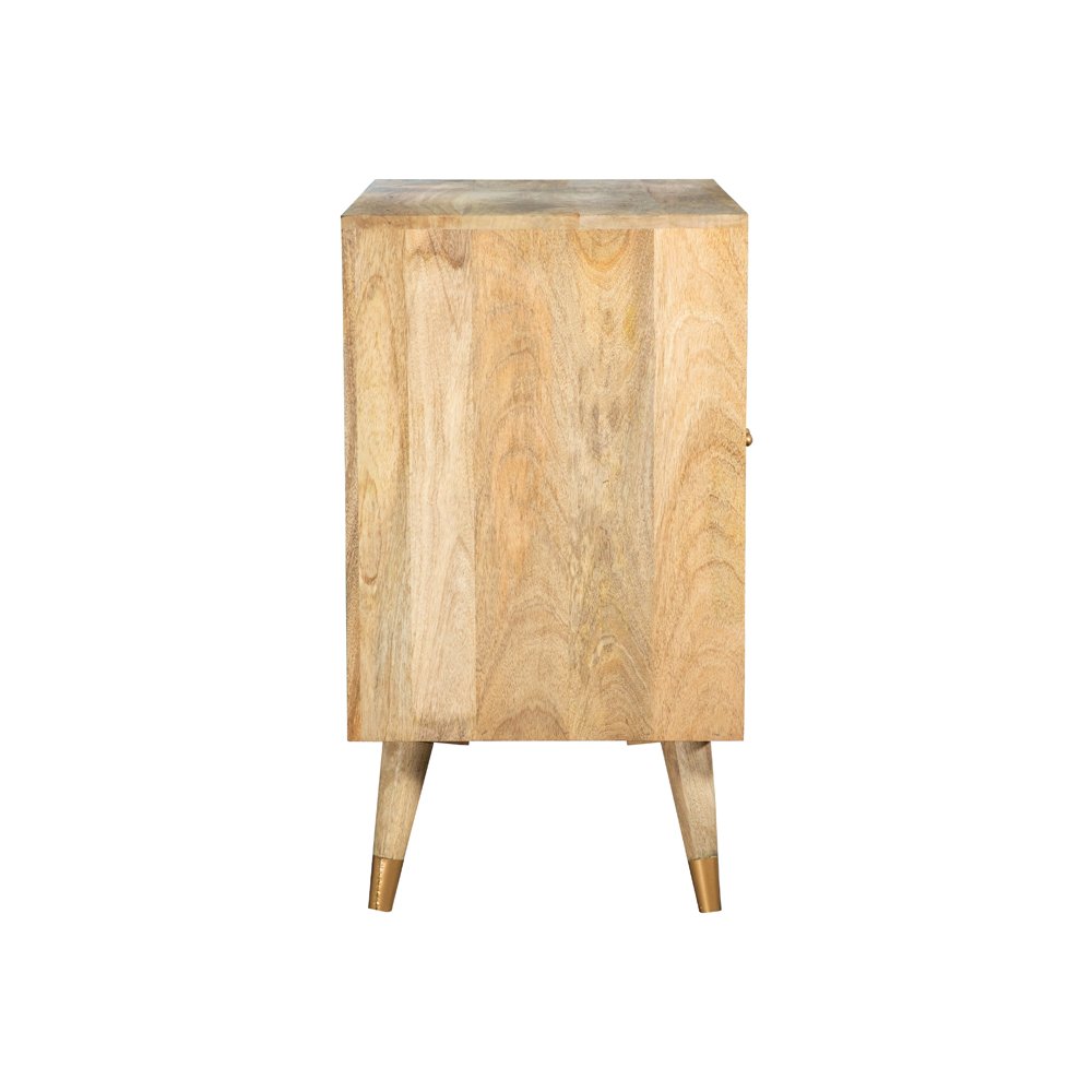 Natural Checkered Pattern 2-door Accent Cabinet. Picture 4