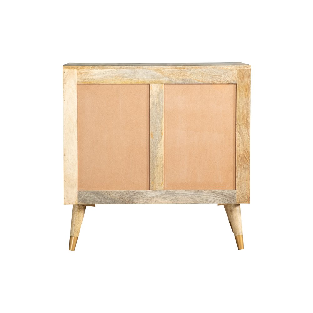Natural Checkered Pattern 2-door Accent Cabinet. Picture 5