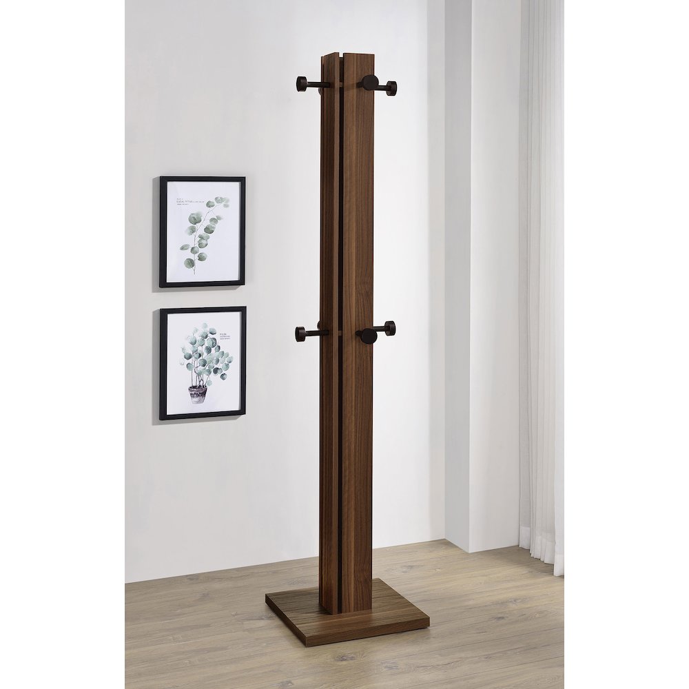 Rawlins Walnut Engineered Wood Coat Rack. Picture 6