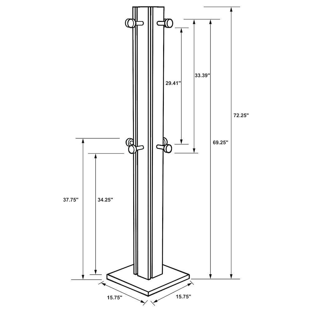 Rawlins Walnut Engineered Wood Coat Rack. Picture 5