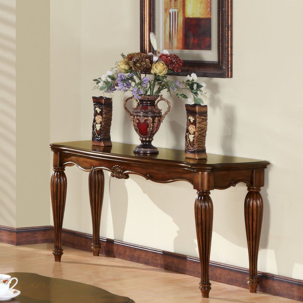 Cherry Sofa Table with Turned Fluted Legs. Picture 5