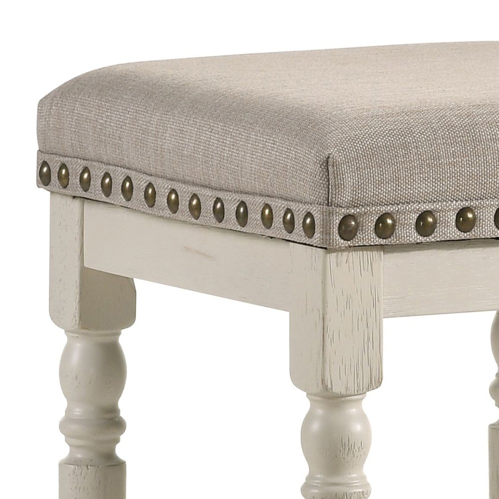 Counter Height Stools With Nailhead Trim ( Set of 2). Picture 3