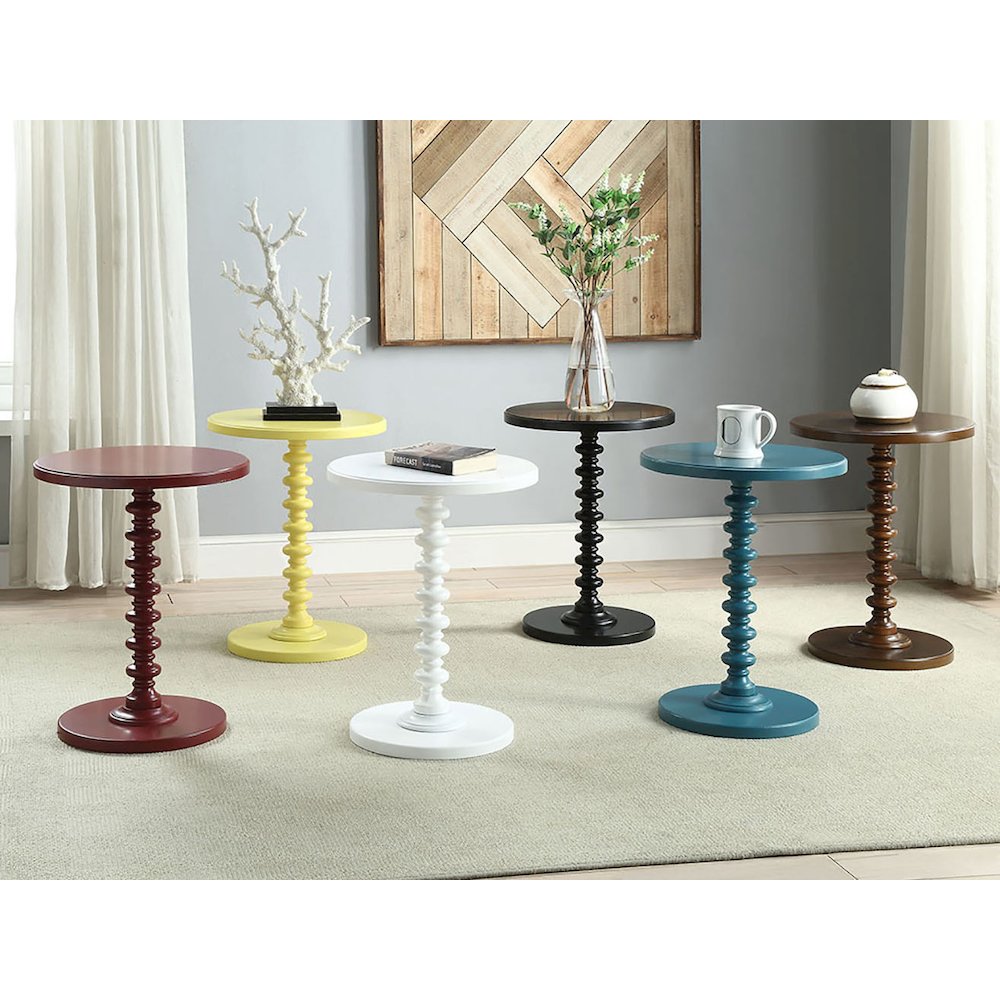 Round Wooden Side Table. Picture 2