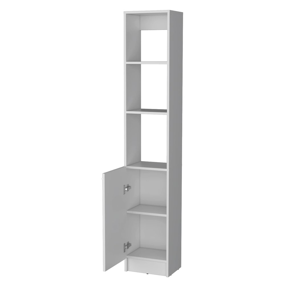 White Linen Cabinet with 1-Door. Picture 2