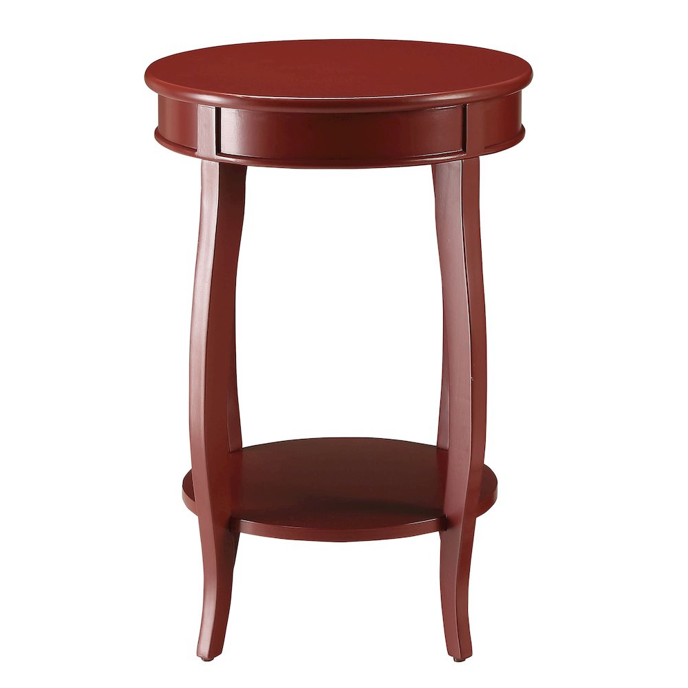 Round Side Table with Bottom Shelf. Picture 2