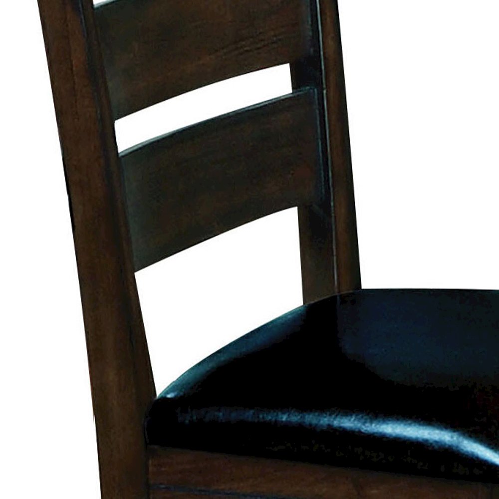 Black and Espresso Counter Height Chairs (Set of 2). Picture 2