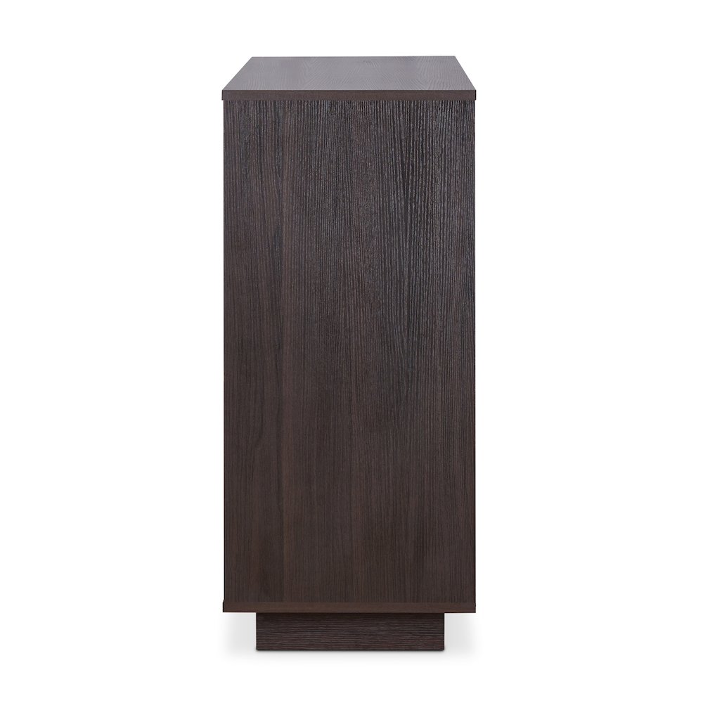 Espresso 2-door Rectangular Wine Cabinet with Steamware Rack. Picture 3