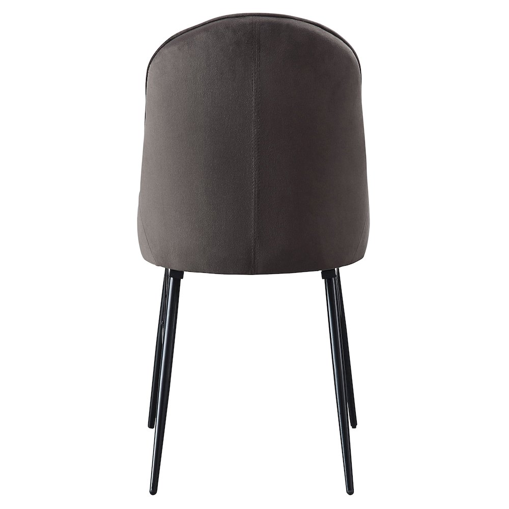 Grey and Black Tufted Back Dining Chairs (Set of 2). Picture 4