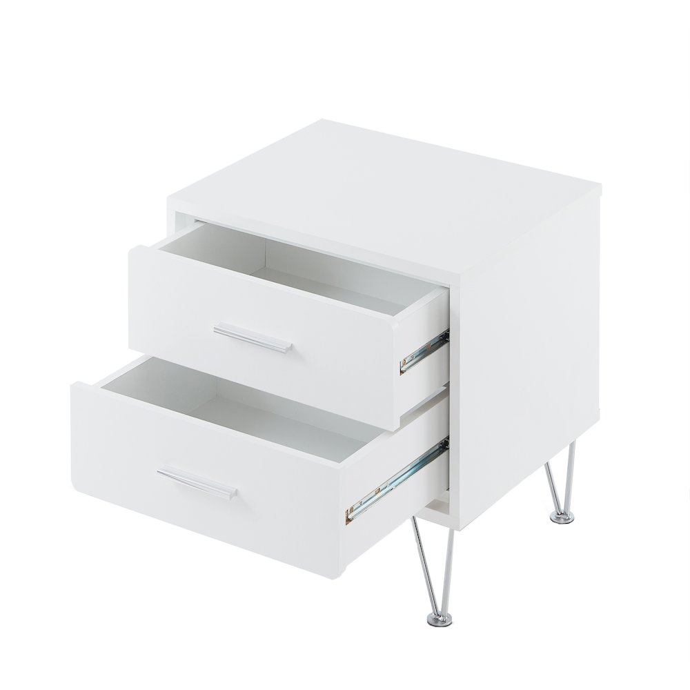 2-Drawer Accent Table with Hairpin Legs. Picture 3
