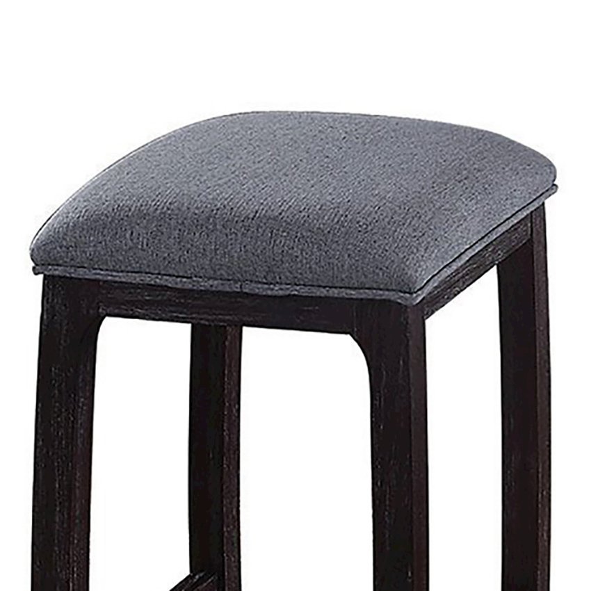 Weathered Espresso and Grey Counter Height Stool. Picture 3
