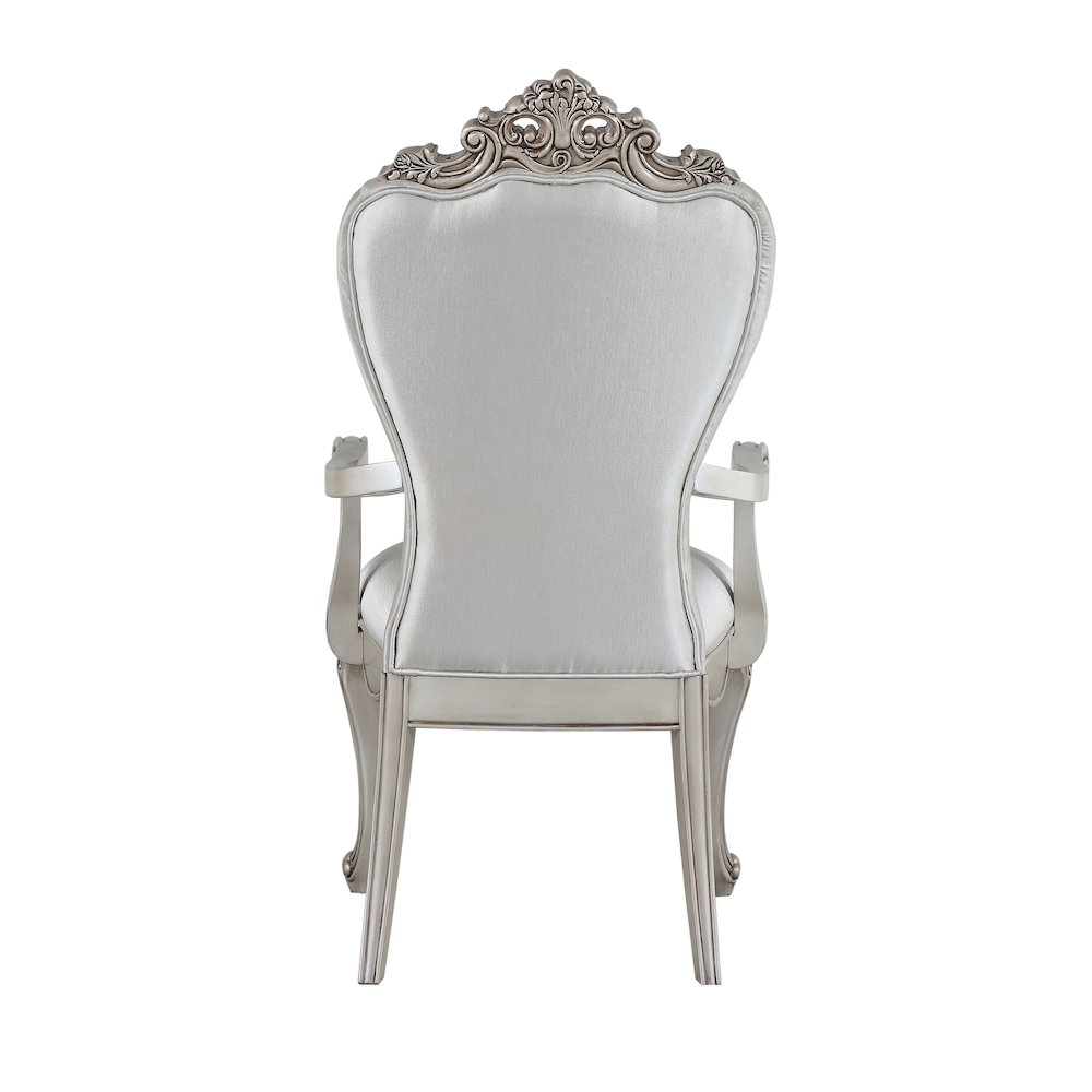 Cream and Golden Ivory Tufted Arm Chairs (Set of 2). Picture 4