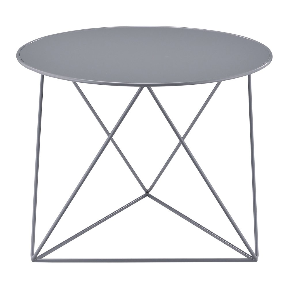 Geometric Metal Base Accent Table. Picture 2