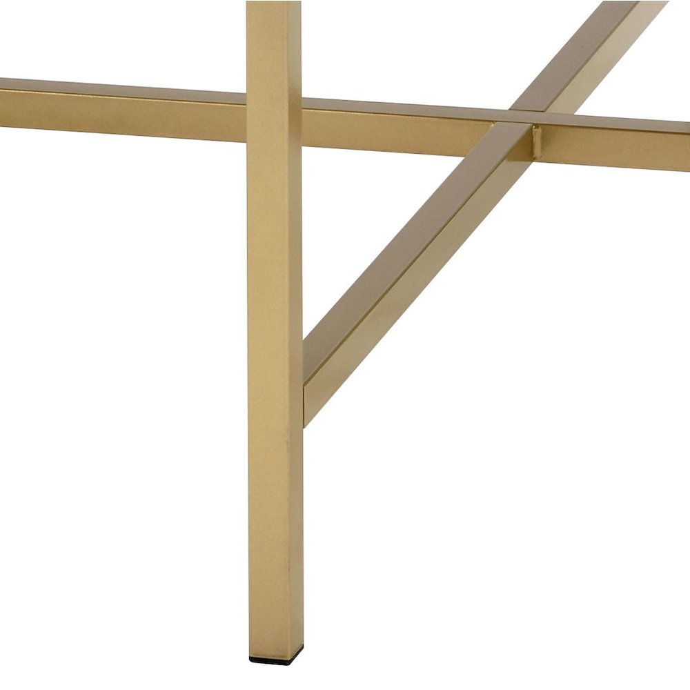 Oak and Gold Coffee Table with Tray Top. Picture 4