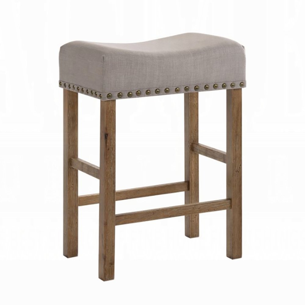 Counter Height Stools (Set of 2) with Nailhead-Trim. Picture 5