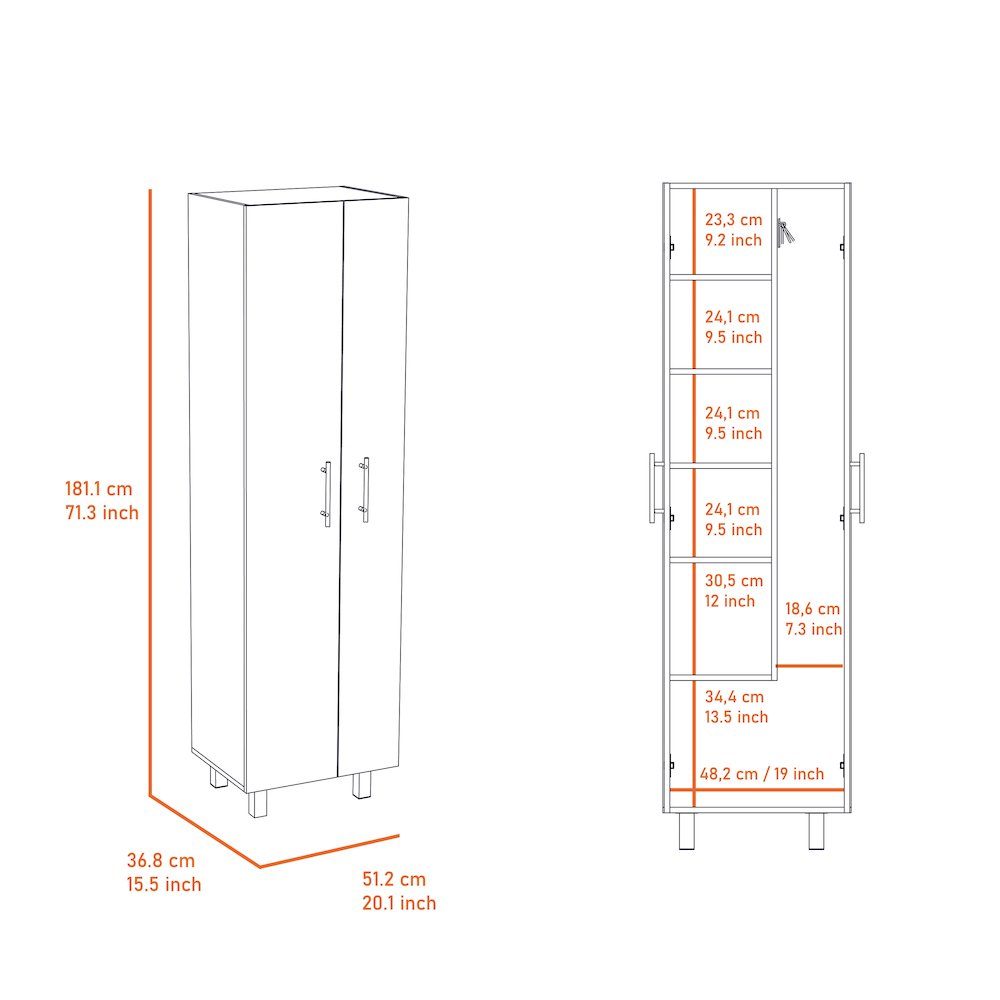 4-Door 2-piece Kitchen Set, Utility Sink Cabinet and Pantry Cabinet White. Picture 2