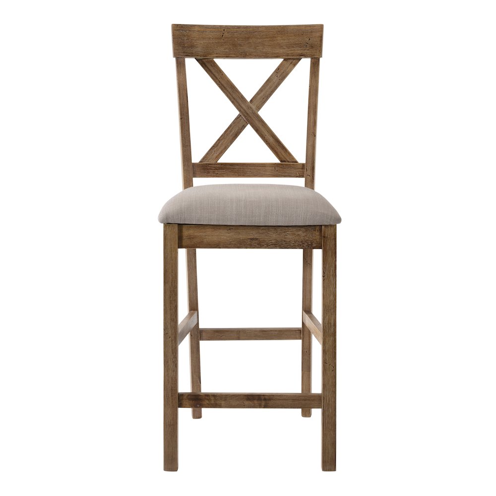 Counter Height Stools with Cross Back (Set of 2). Picture 2