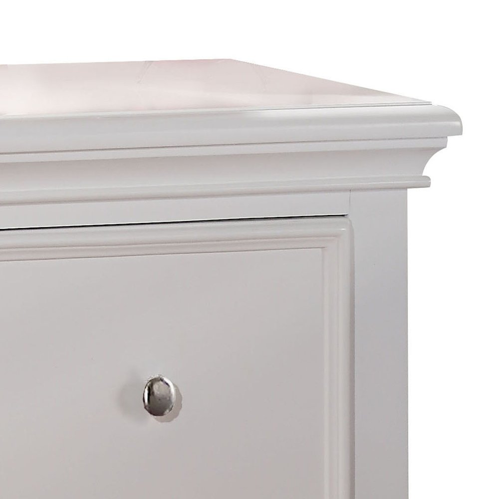 White 2-drawer Nightstand. Picture 2