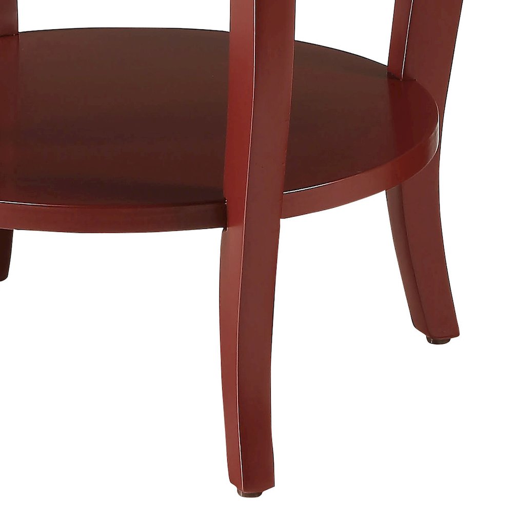 Round Side Table with Bottom Shelf. Picture 4