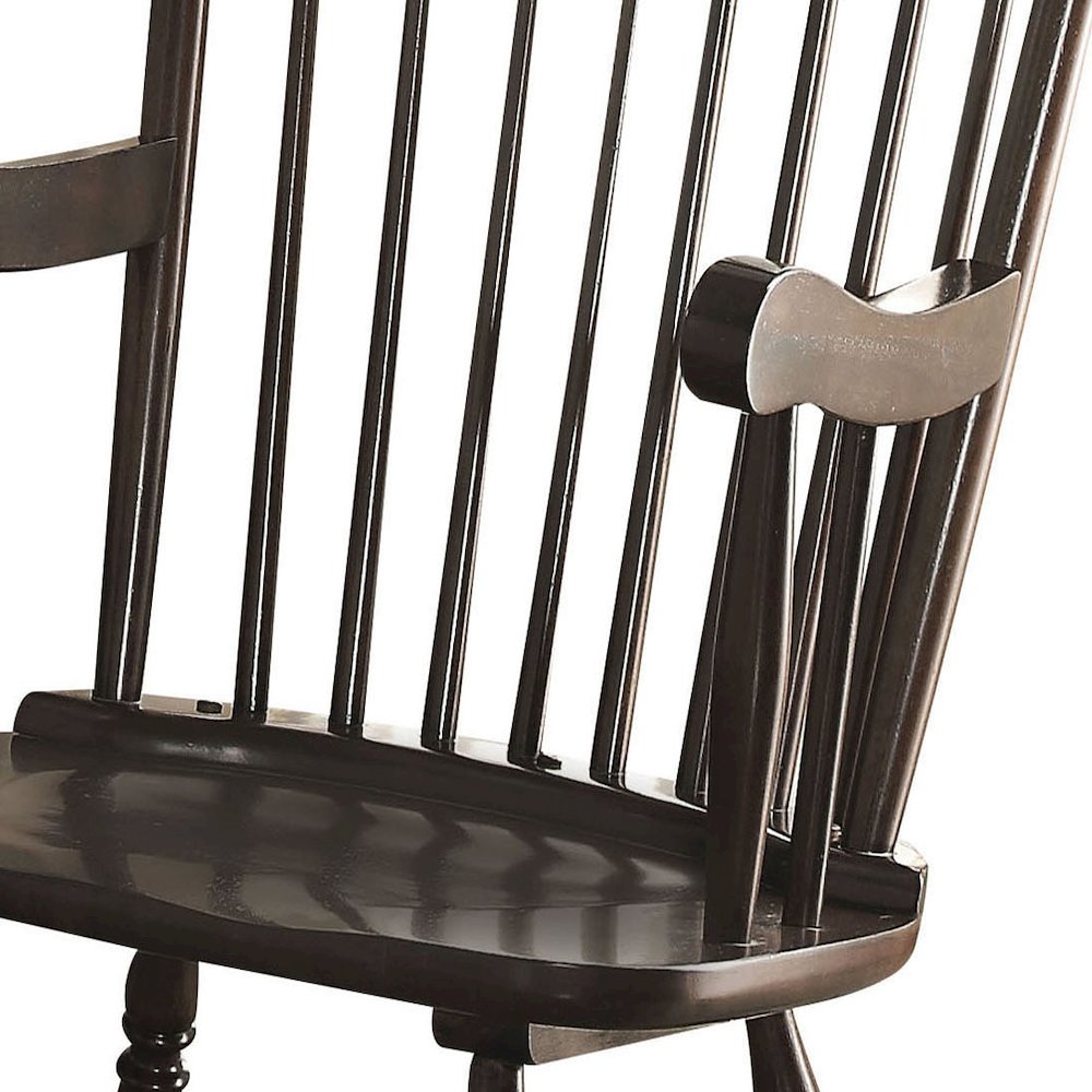 Black Spindle Back Rocking Chair. Picture 2