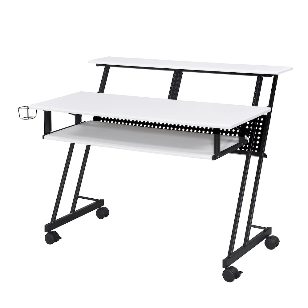 Music Studio Desk with Keyboard Tray. Picture 1