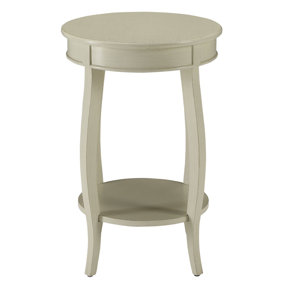 Round Side Table with Bottom Shelf. Picture 2