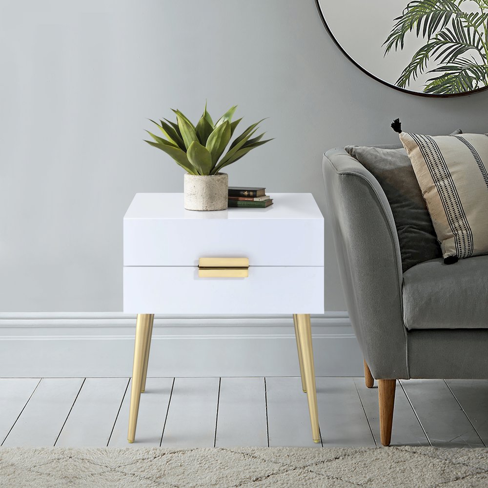 Side Table with 2 Drawer. Picture 4