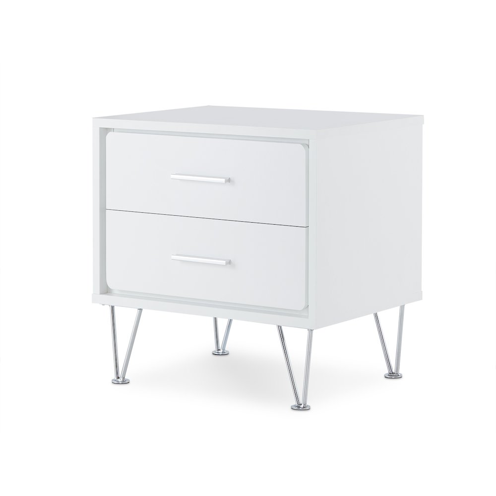 2-Drawer Accent Table with Hairpin Legs. Picture 1