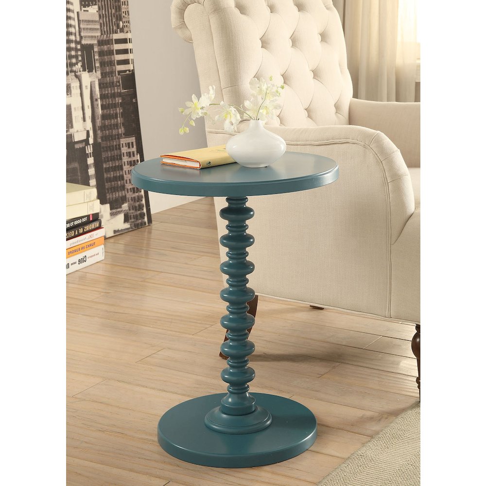 Round Wooden Side Table. Picture 5