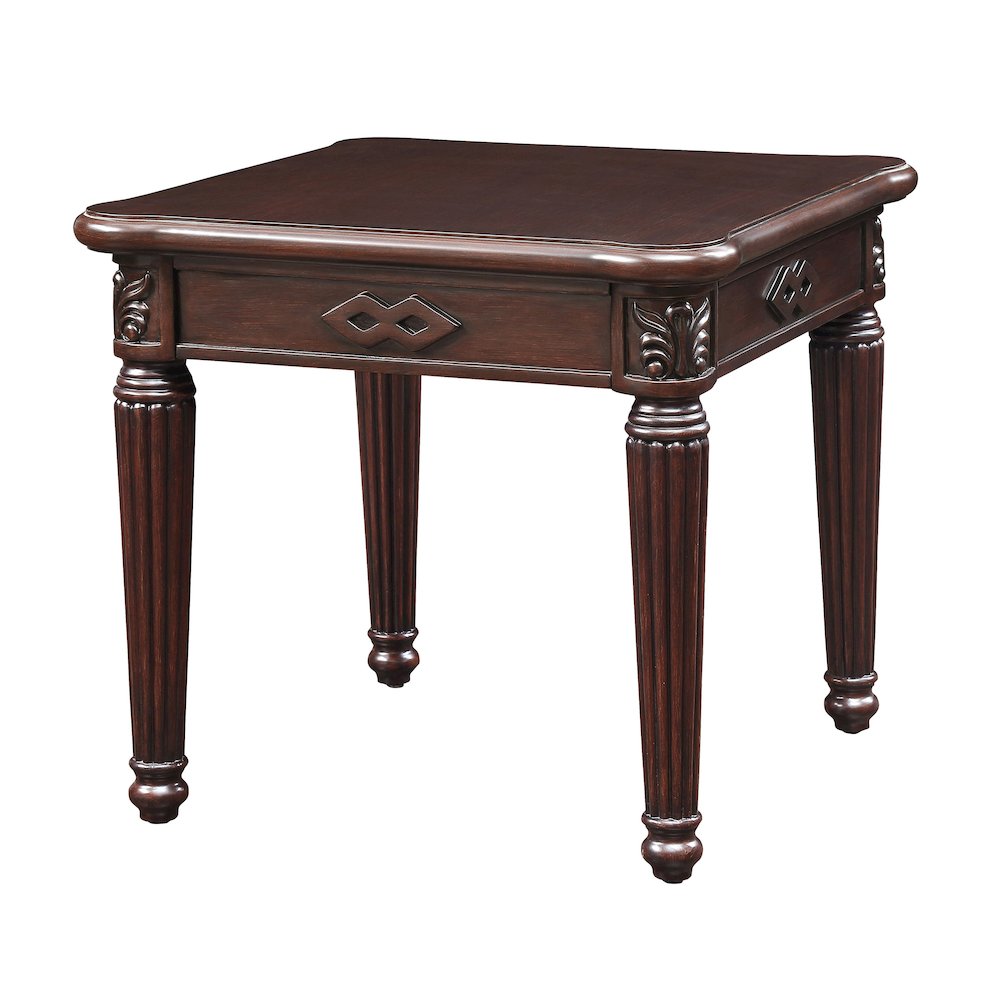 Espresso End Table with Turned Leg. Picture 1