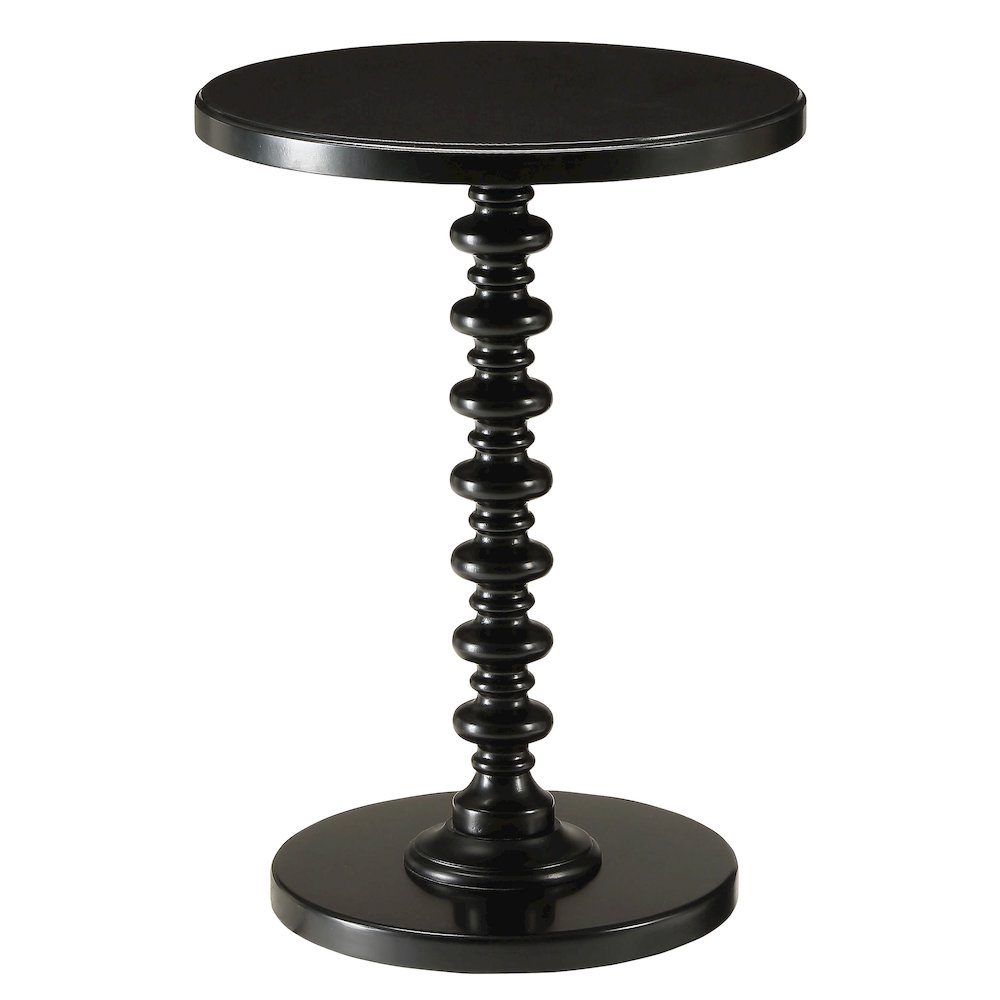 Round Wooden Side Table. Picture 1