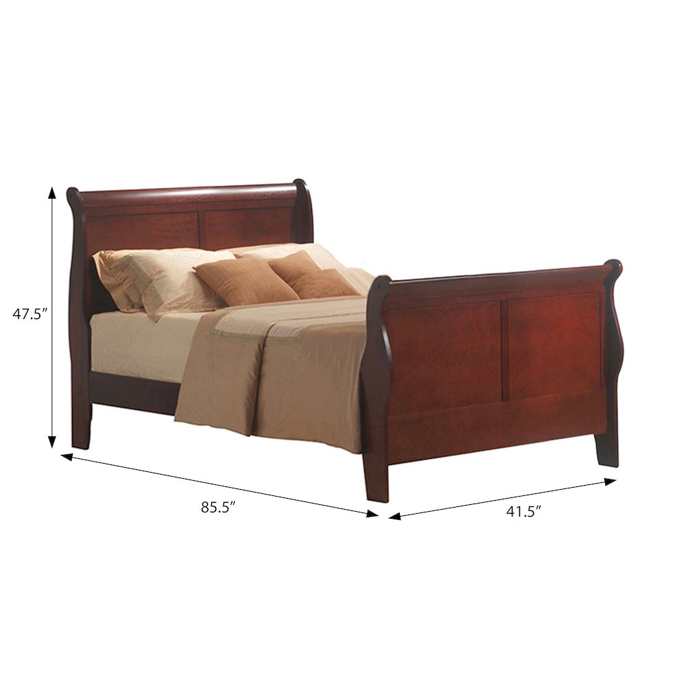 Cherry Sleigh Bed. Picture 4