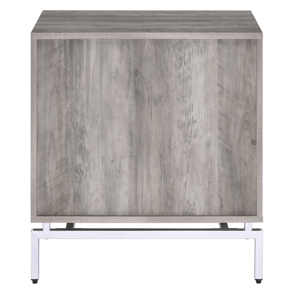 Weathered Grey Oak and White Accent Table. Picture 3